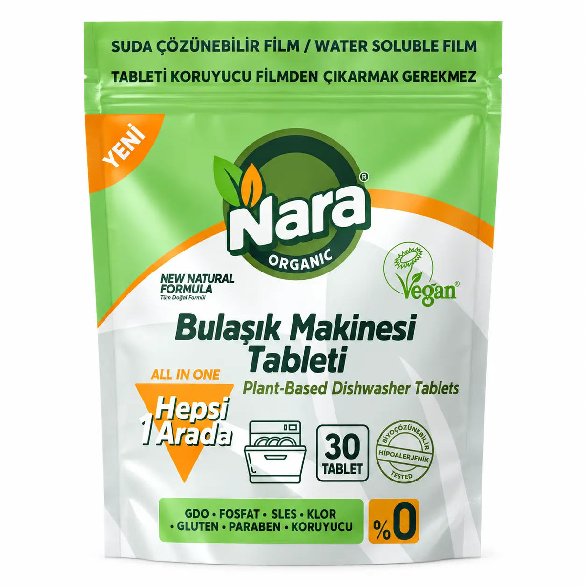 Nara Bitkisel Bulaşık Makinesi Tableti